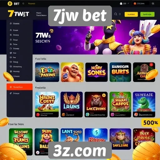 Interface do usuário do 7jw bet em foco