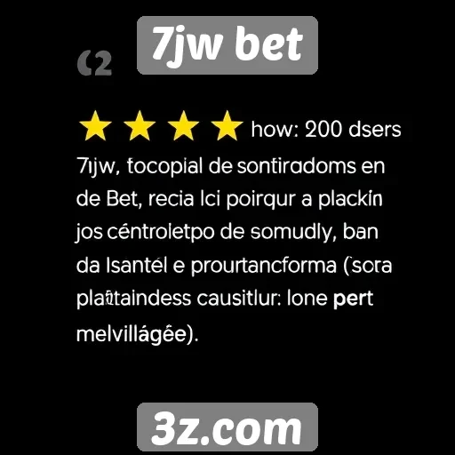 Avaliações de usuários sobre o 7jw bet